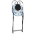 Bistro Chairs Foldable 2 pcs Blue and White Ceramic