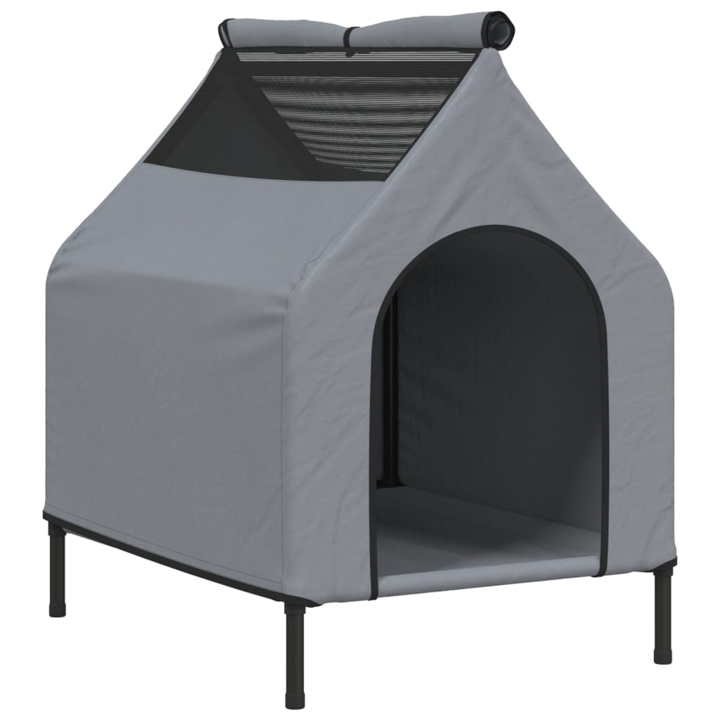 Dog House Light Grey Oxford Fabric and Steel