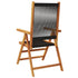 Garden Chairs 2 pcs Black Solid Wood Acacia and Polypropylene