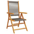 Garden Chairs 2 pcs Grey Solid Wood Acacia and Polypropylene