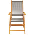 Garden Chairs 2 pcs Grey Solid Wood Acacia and Polypropylene