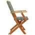 Garden Chairs 2 pcs Grey Solid Wood Acacia and Poly Rattan