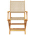 Garden Chairs 2 pcs Beige Solid Wood Acacia and Poly Rattan