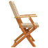 Garden Chairs 2 pcs Beige Solid Wood Acacia and Poly Rattan