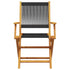 Garden Chairs 2 pcs Black Solid Wood Acacia and Polypropylene