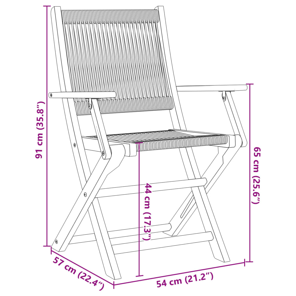 Garden Chairs 2 pcs Grey Solid Wood Acacia and Polypropylene