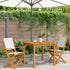 Garden Chairs 2 pcs Cream White Solid Wood Acacia and Fabric