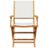 Garden Chairs 2 pcs Cream White Solid Wood Acacia and Fabric