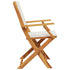 Garden Chairs 2 pcs Cream White Solid Wood Acacia and Fabric