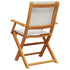 Garden Chairs 2 pcs Cream White Solid Wood Acacia and Fabric