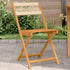 Bistro Chairs 2 pcs Beige Solid Wood Acacia and Rope