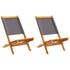 Garden Chairs 2 pcs Anthracite Solid Wood Acacia and Fabric