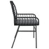 Garden Chairs 2 pcs with Cushions Black Poly Rattan