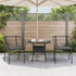 Garden Chairs 2 pcs with Cushions Black Poly Rattan