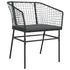 Garden Chairs 2 pcs with Cushions Black Poly Rattan