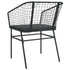 Garden Chairs 2 pcs with Cushions Black Poly Rattan