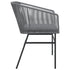 Garden Chairs 2 pcs with Cushions Grey Poly Rattan