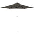 Garden Parasol with Steel Pole Anthracite 225x225x212 cm