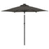 Garden Parasol with Steel Pole Anthracite 225x225x212 cm