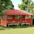 Foldable Party Tent Pop-Up with 3 Sidewalls Terracotta