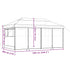 Foldable Party Tent Pop-Up with 4 Sidewalls Taupe