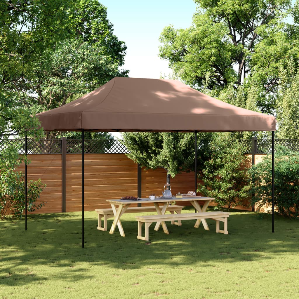 Foldable Party Tent Pop-Up Brown 440x292x315 cm