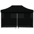 Foldable Party Tent Pop-Up with 4 Sidewalls Black