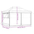 Foldable Party Tent Pop-Up with 4 Sidewalls Beige