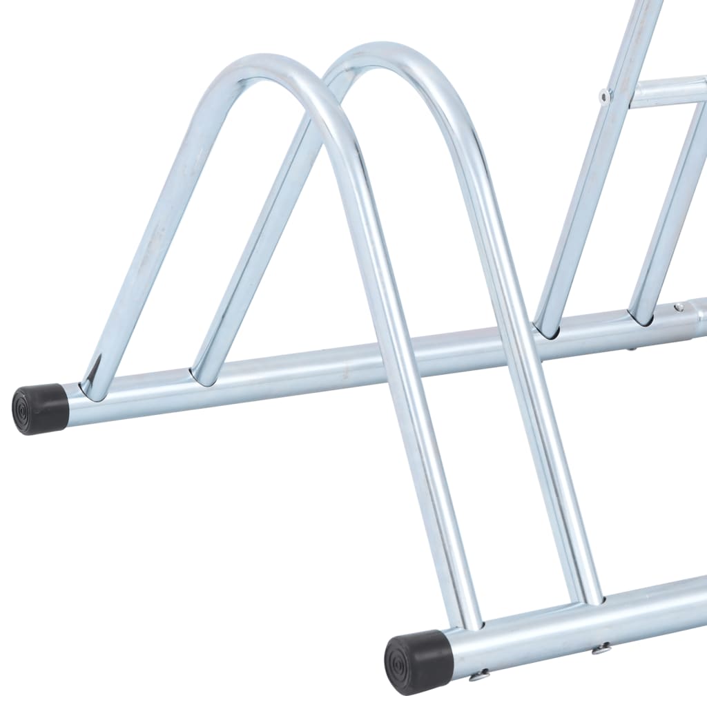 Bicycle Stand for 4 Bikes Floor Freestanding Galvanised Steel