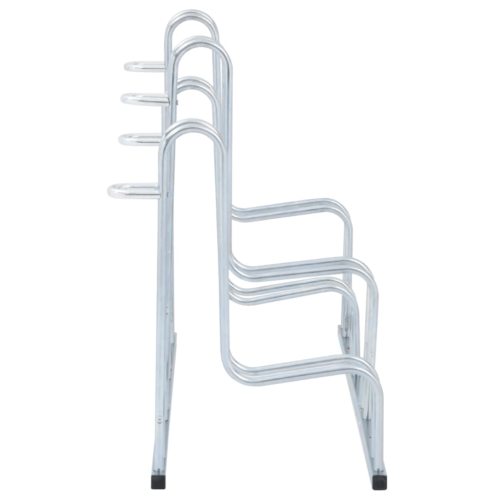 Bicycle Stand for 4 Bikes Floor Freestanding Galvanised Steel