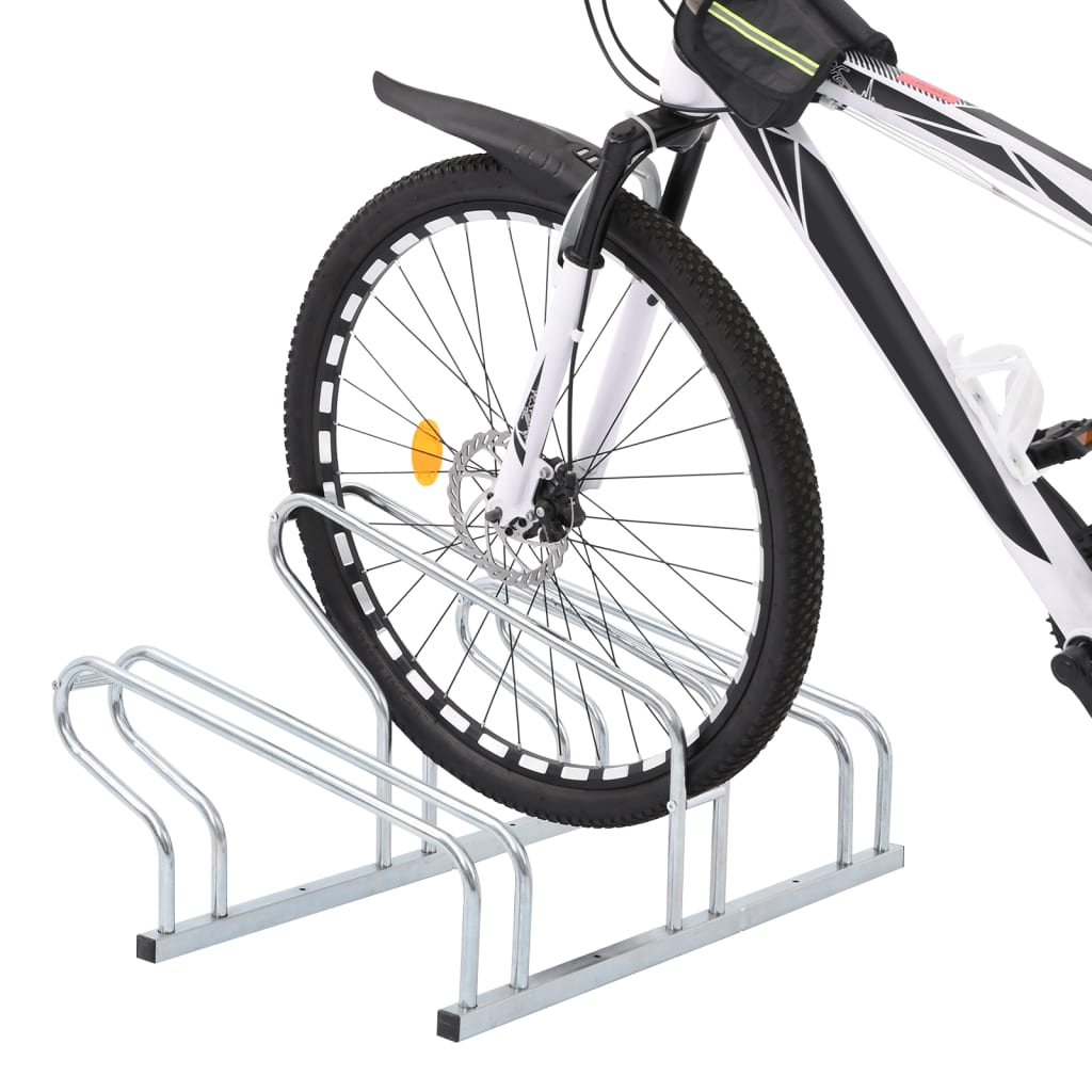 Bicycle Stand for 3 Bikes Floor Freestanding Galvanised Steel