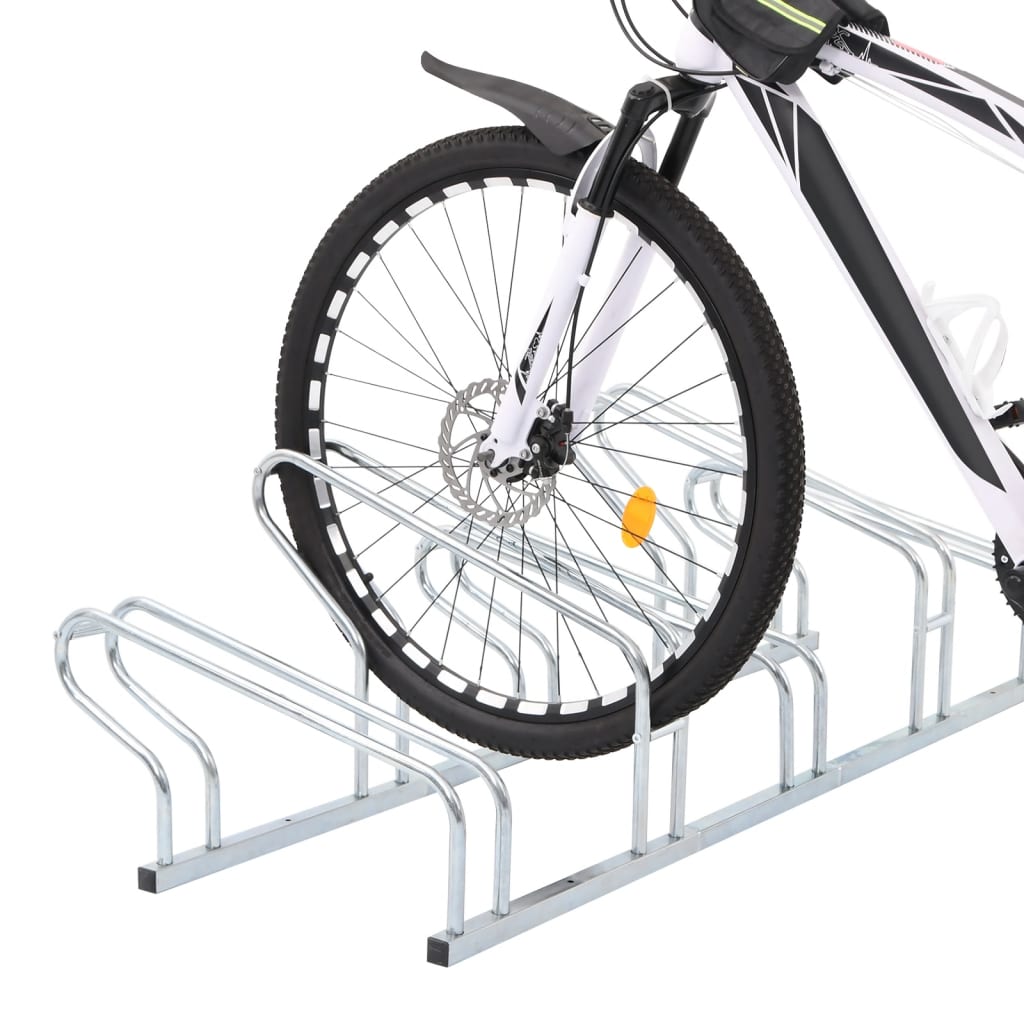 Bicycle Stand for 5 Bikes Floor Freestanding Galvanised Steel