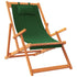 Folding Beach Chairs 2 pcs Green Fabric