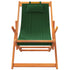 Folding Beach Chairs 2 pcs Green Fabric