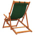 Folding Beach Chairs 2 pcs Green Fabric