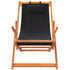 Folding Beach Chairs 2 pcs Black Fabric