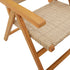 Reclining Garden Chairs 4 pcs Beige Poly Rattan and Solid Wood