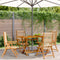 Reclining Garden Chairs 4 pcs Beige Solid Wood Acacia