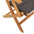 Folding Garden Chairs 4 pcs Black Poly Rattan and Solid Wood