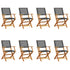 Folding Garden Chairs 8 pcs Black Poly Rattan and Solid Wood