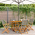 Folding Garden Chairs 4 pcs Grey Poly Rattan and Solid Wood