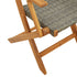 Folding Garden Chairs 6 pcs Grey Poly Rattan and Solid Wood