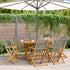 Folding Garden Chairs 6 pcs Grey Poly Rattan and Solid Wood