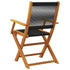 Folding Garden Chairs 4 pcs Black Solid Wood Acacia