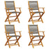 Folding Garden Chairs 4 pcs Grey Solid Wood Acacia