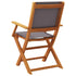 Folding Garden Chairs 4 pcs Anthracite Fabric and Solid Wood