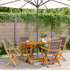 Folding Garden Chairs 4 pcs Anthracite Fabric and Solid Wood