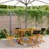 Folding Garden Chairs 4 pcs Black Solid Wood Acacia