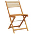 Folding Garden Chairs 6 pcs Beige Solid Wood Acacia