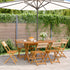 Folding Garden Chairs 6 pcs Beige Solid Wood Acacia